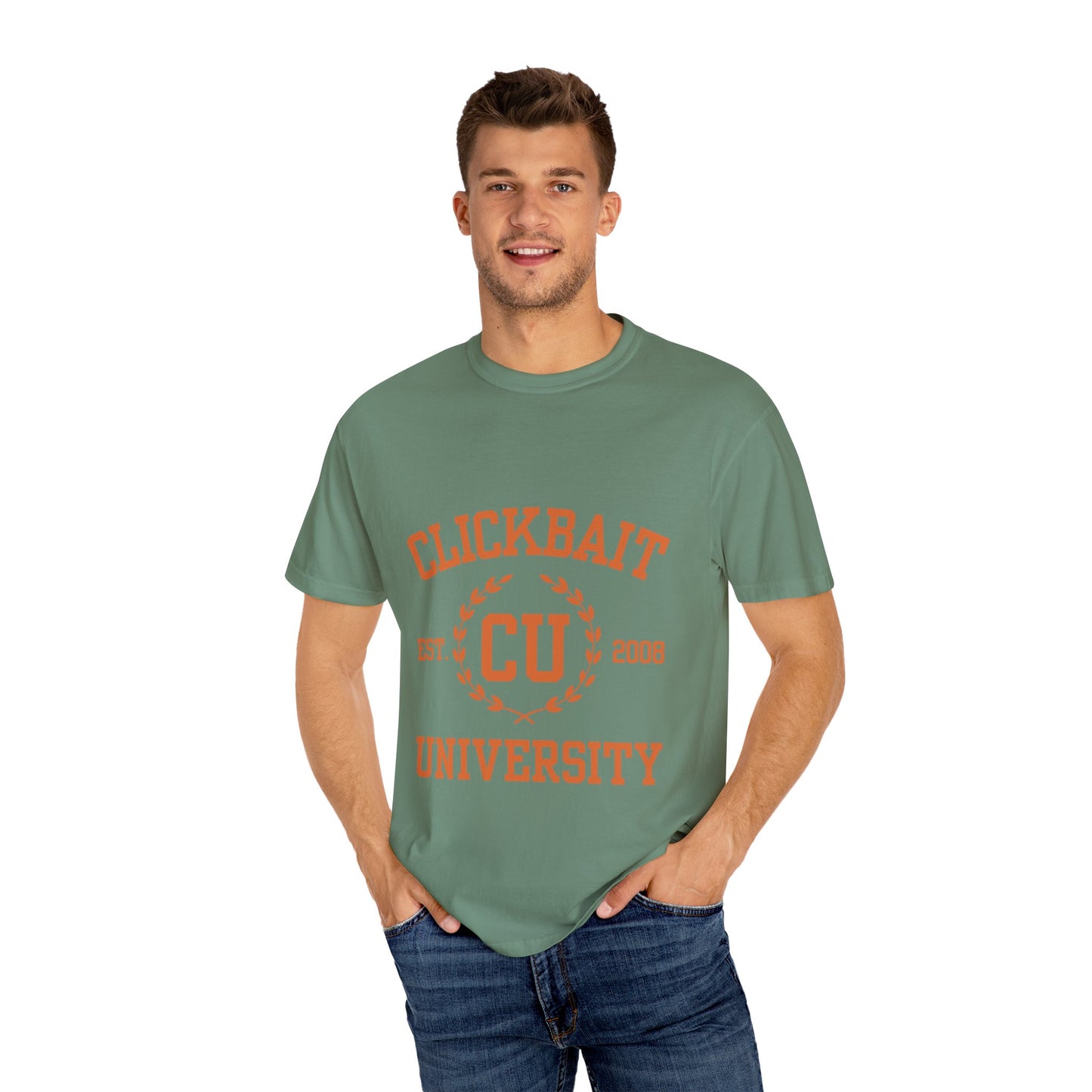 Clickbait University Unisex Garment-Dyed T-shirt - Casual Style for College Students