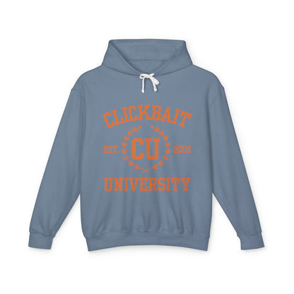 Clickbait University Unisex Lightweight Hooded Sweatshirt - Casual College Style