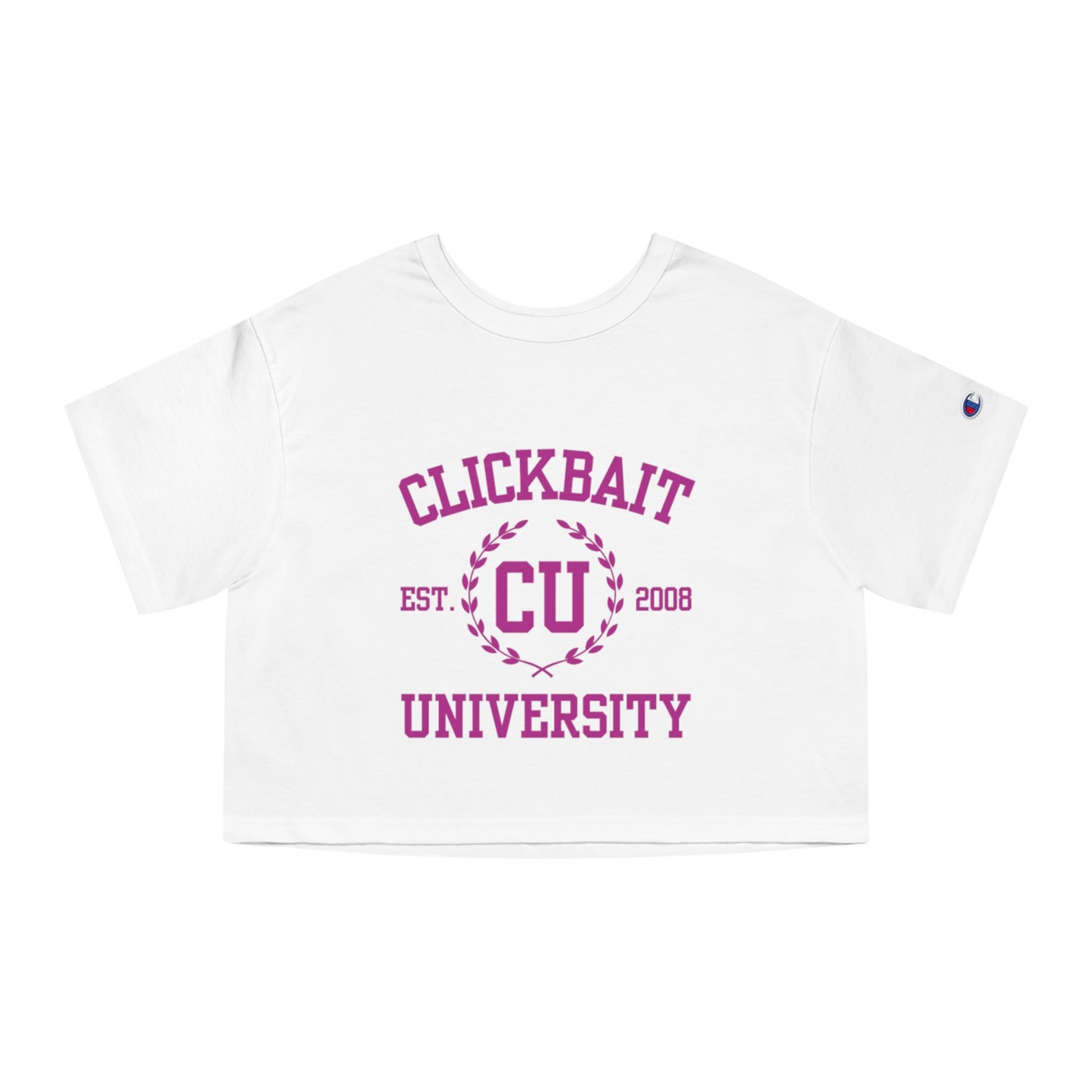 Clickbait University Women's Cropped T-Shirt - Stylish Casual Tee for Campus Life