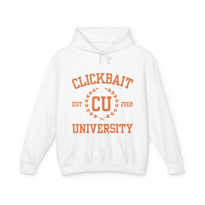 Clickbait University Unisex Lightweight Hooded Sweatshirt - Casual College Style