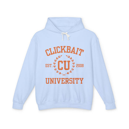 Clickbait University Unisex Lightweight Hooded Sweatshirt - Casual College Style