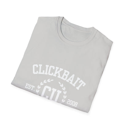 Clickbait University Unisex Softstyle T-Shirt - Fun College Humor Tee