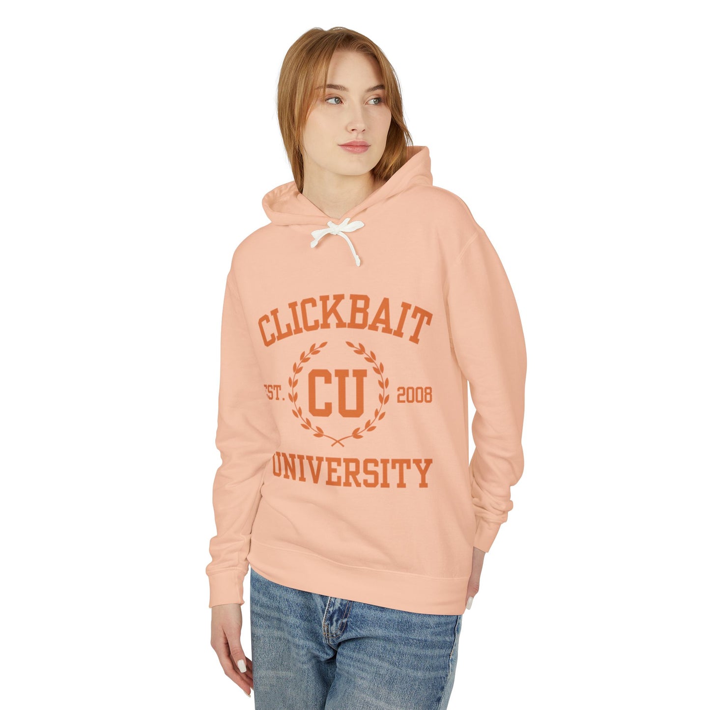 Clickbait University Unisex Lightweight Hooded Sweatshirt - Casual College Style