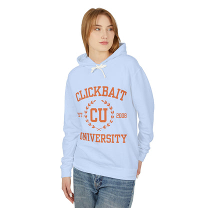 Clickbait University Unisex Lightweight Hooded Sweatshirt - Casual College Style