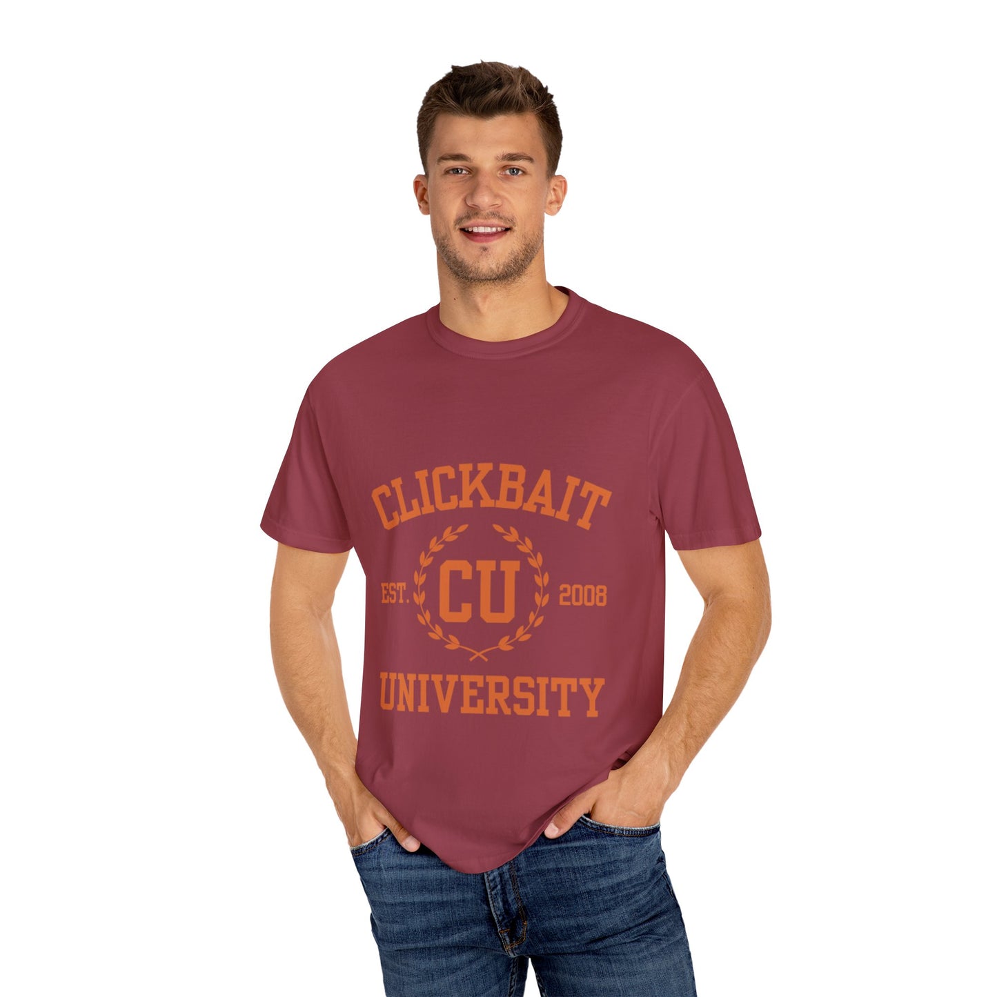 Clickbait University Unisex Garment-Dyed T-shirt - Casual Style for College Students