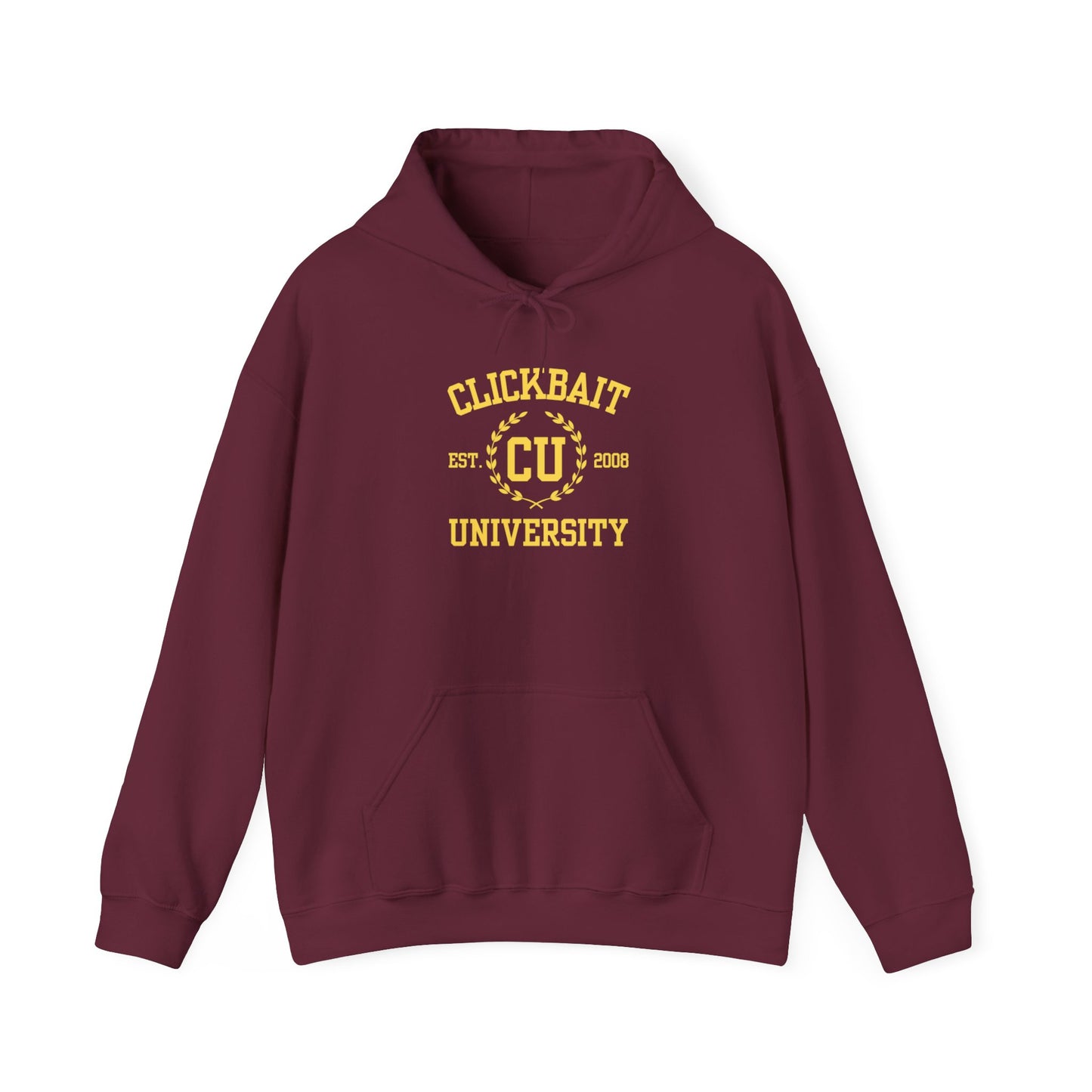 Clickbait University Hoodie - Cozy Unisex Heavy Blend Sweatshirt for Students