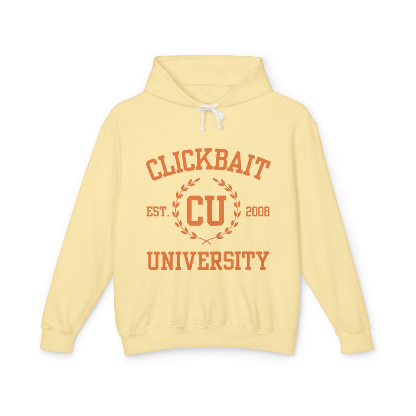 Clickbait University Unisex Lightweight Hooded Sweatshirt - Casual College Style