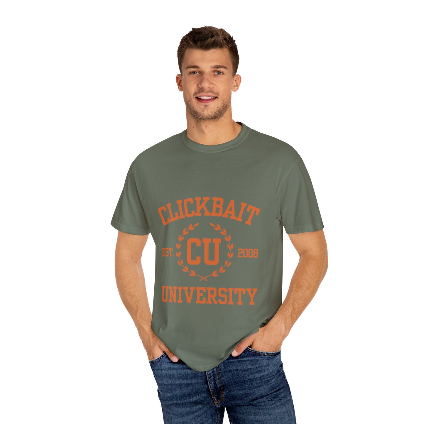 Clickbait University Unisex Garment-Dyed T-shirt - Casual Style for College Students