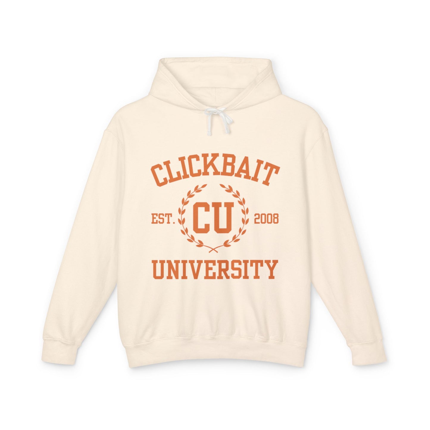 Clickbait University Unisex Lightweight Hooded Sweatshirt - Casual College Style