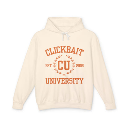 Clickbait University Unisex Lightweight Hooded Sweatshirt - Casual College Style