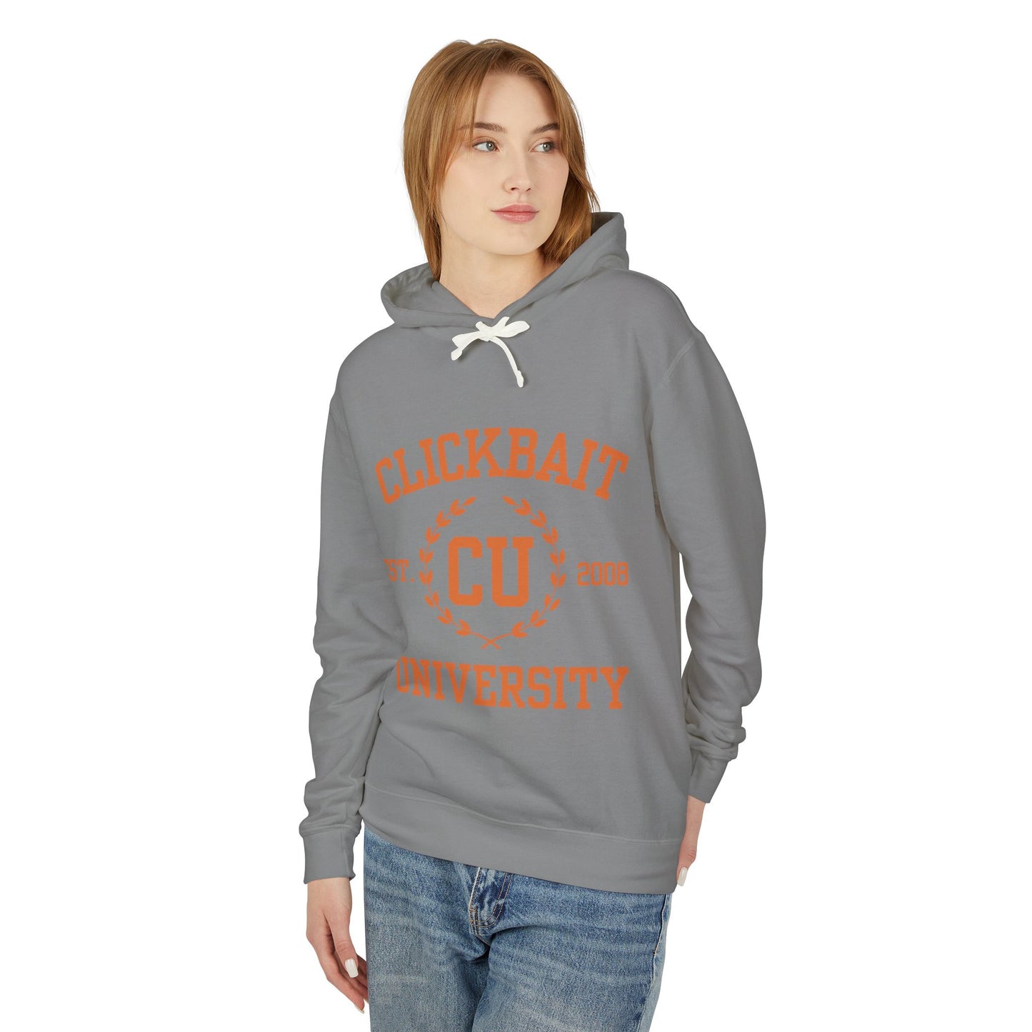 Clickbait University Unisex Lightweight Hooded Sweatshirt - Casual College Style