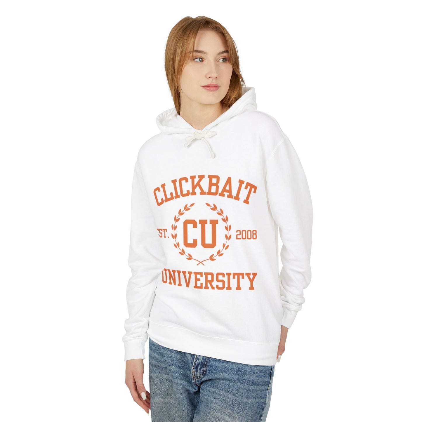 Clickbait University Unisex Lightweight Hooded Sweatshirt - Casual College Style