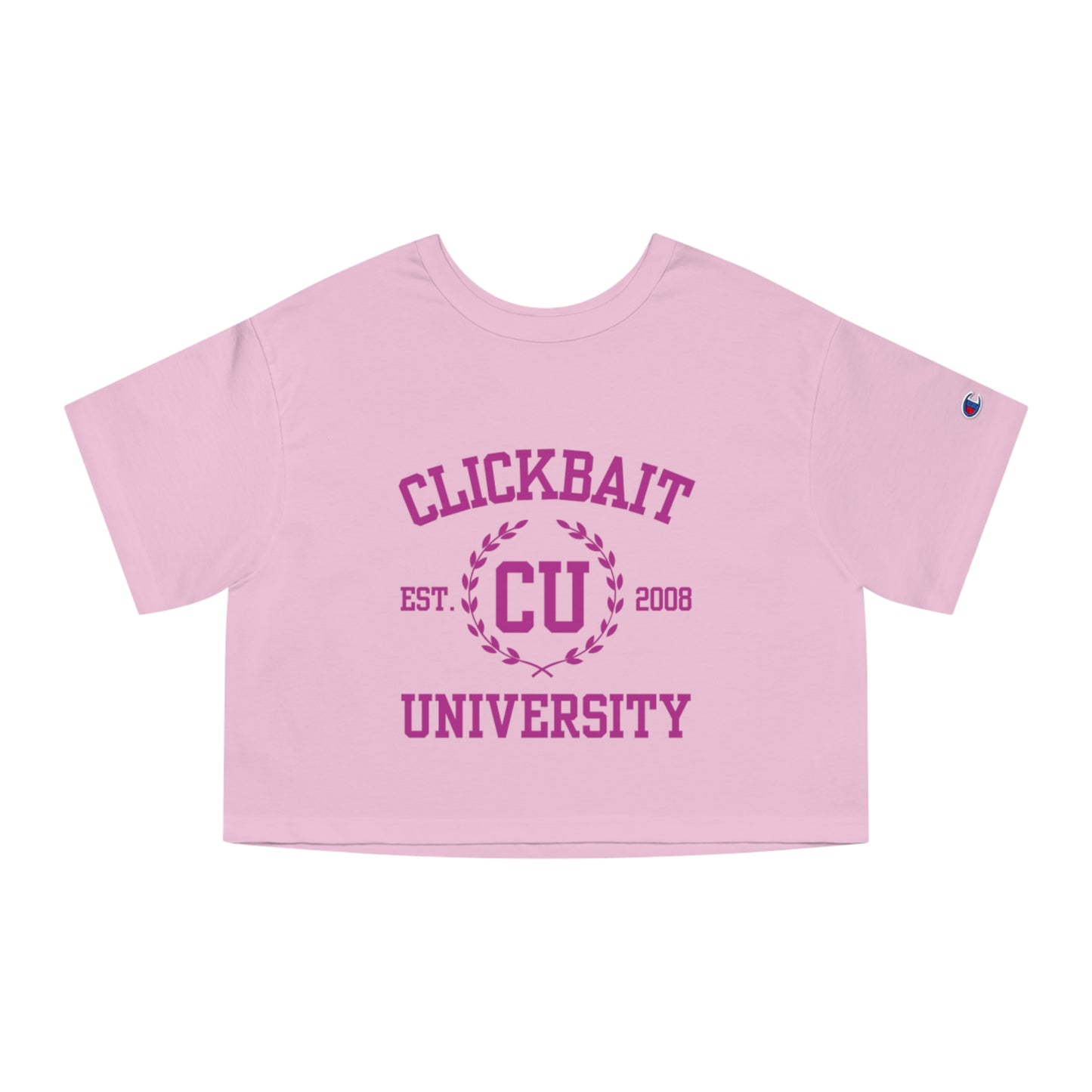 Clickbait University Women's Cropped T-Shirt - Stylish Casual Tee for Campus Life